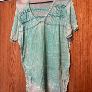 Maurices Aqua Short Sleeve Top